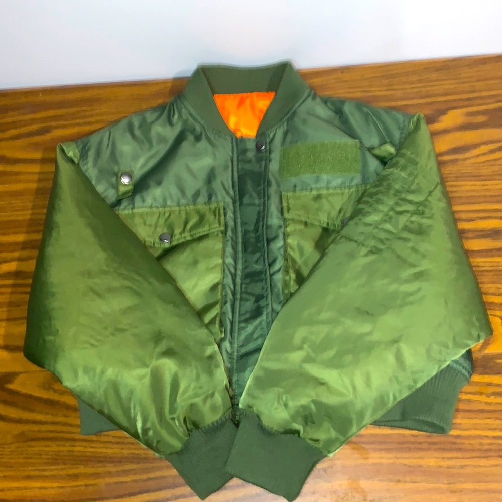 Green bomber jacket